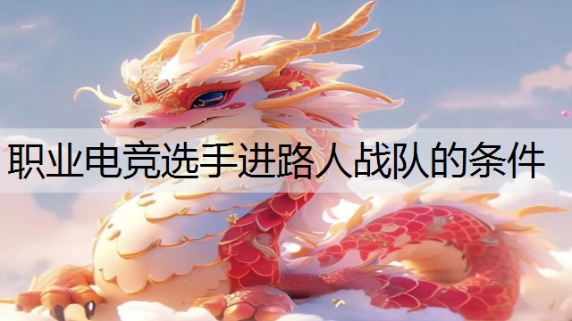 职业电竞选手进路人战队的条件